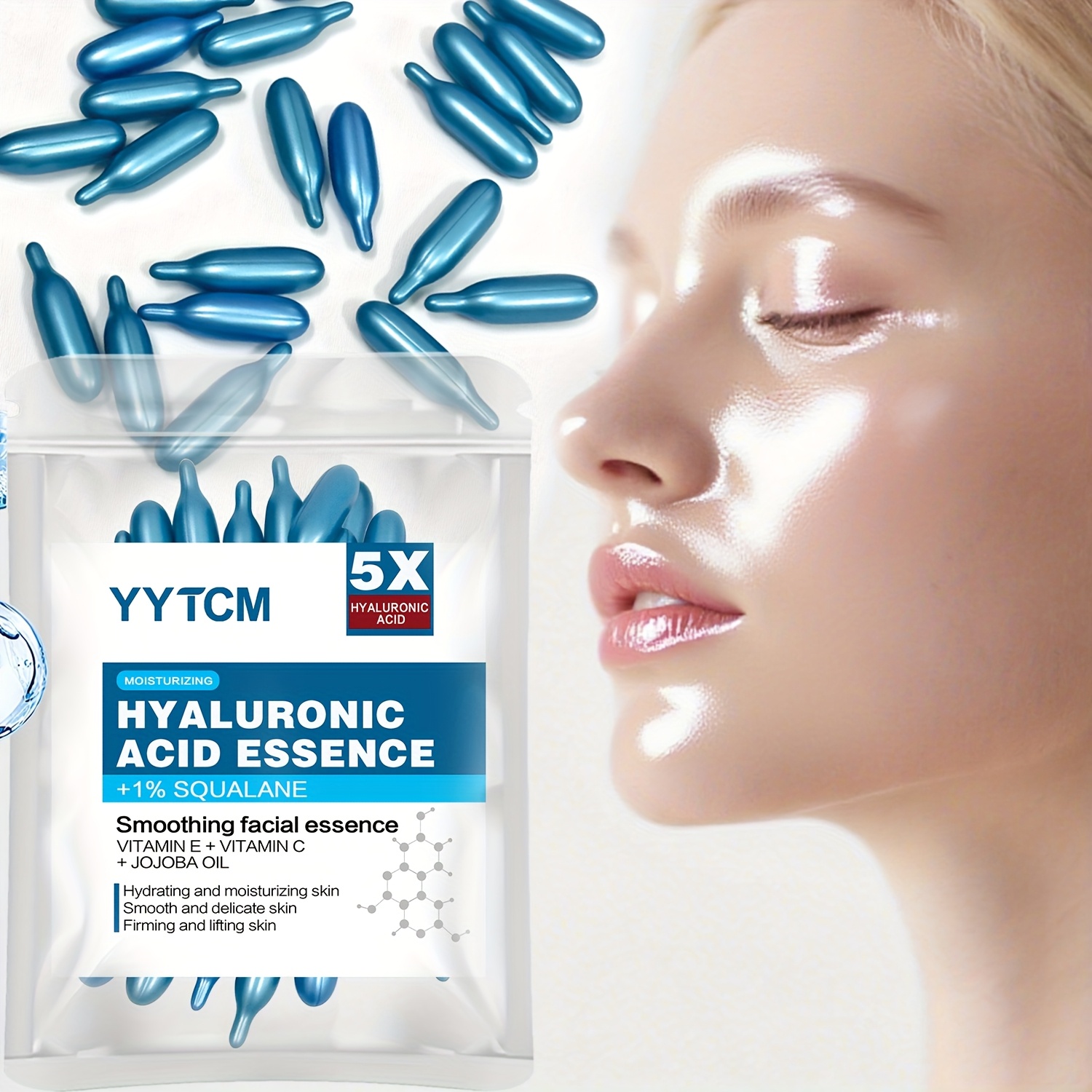 Luxury Skincare Brands - เอสเซนส์แคปซูลไฮยาลูโรนิก แอซิด บำรุงผิวให้ชุ่มชื้นล้ำลึกและกระจ่างใส (0.4 กรัม X