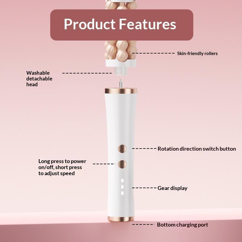 Luxury Skincare Tools - เครื่องนวดหน้าแบบลูกกลิ้ง 3 มิติ ดีไซน์คลื่นหมุน หรูหรา ช่วยกระชับผิว